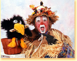 Photo of Patchy the Funny Fall Scarecrow.